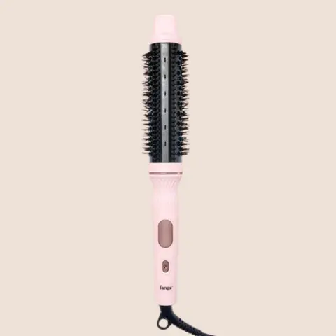 L'ANGE HAIR GlamWave Infrared Thermal Ionic Hair Styling Tool - 38mm Ceramic Heated Round Brush for Adults, Dual Voltage, Adds Volume & Shine, Reduces Frizz, Enables Easy Blowout, Comfortable Use, 60-Minute Auto Shut-Off