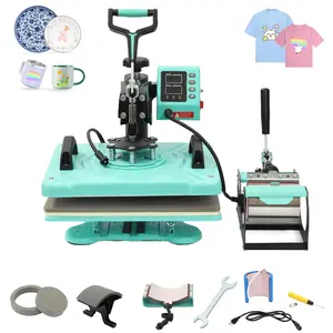 GARVEE 6 in 1 Heat Press Machine - 12x15 inch Sublimation Heat Press with 360° Swing Away Digital Control, Multifunctional for T-shirt, Cap, Mug, Plate, Pillow, and Bag Heat Transfer