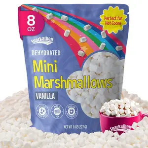 Snackathon Vanilla Mini Dehydrated Marshmallows, Resealable Bulk Bag, Crunchy White Mini Bits Marshmallow Topping for Hot Chocolate, Cocoa Bar, Cupcakes, Baking, Snacks & Sweet Desserts