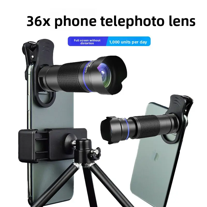 36X mobile phone telephoto lens high power high definition telescopic focus mobile phone external camera lens