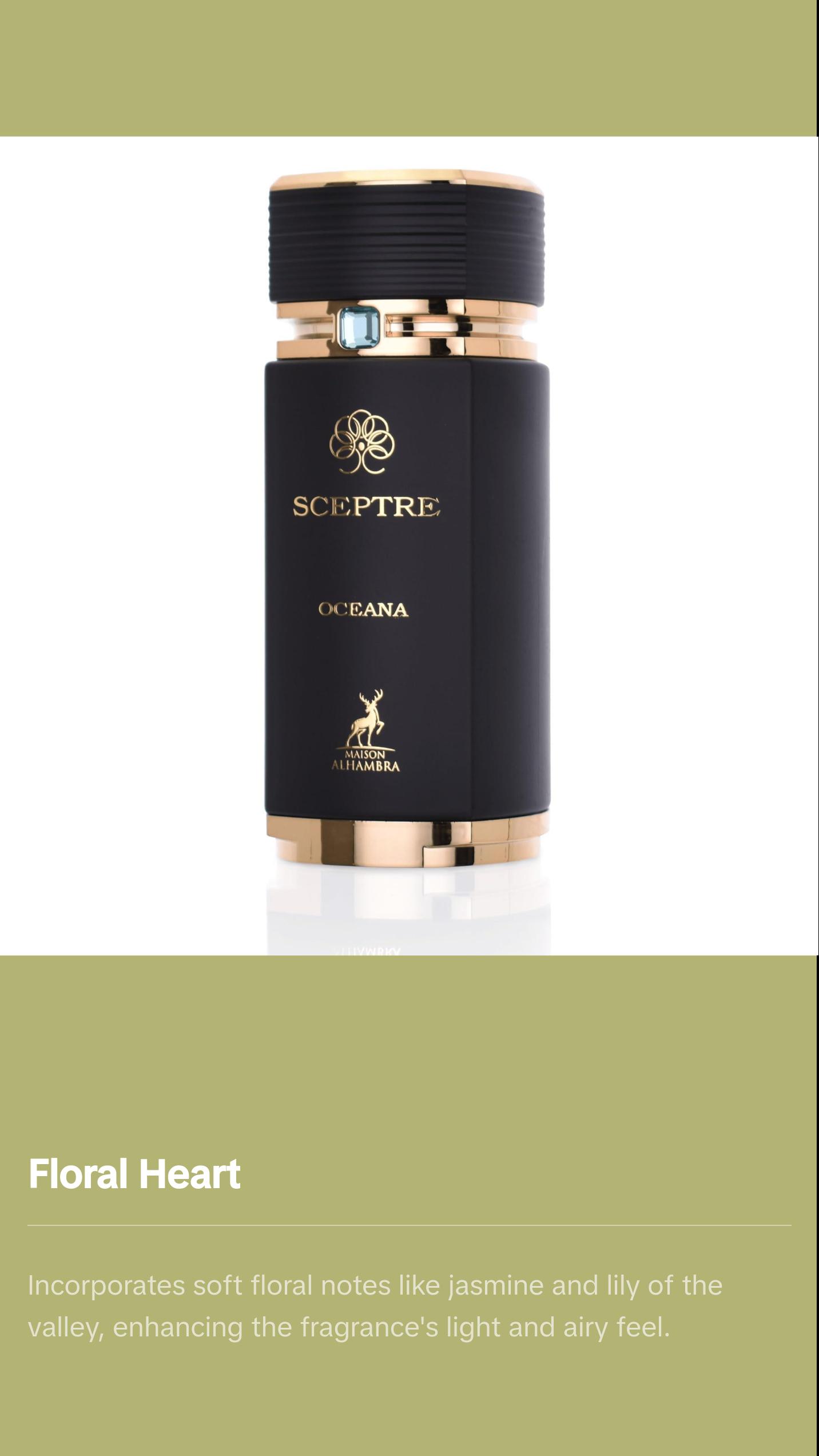 Maison Alhambra Sceptre Oceana Eau de Parfum Spray for Unisex, 3.4 Ounce
