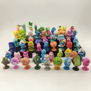 20-60PCS Soft 2.5cm Stikeez Mini Vegetable Fruit Animals Bread Action Figure Models Cute Cartoon Dolls Toys Gift