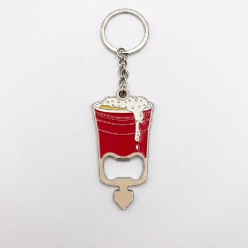 Metal Drinking Keychain - shotgunning tool + bottle opener(The PledgeKey)