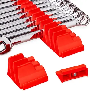 20PCS Magnetic Wrench Organizer Heavy Duty Modular Tool Drawer Rack,Strong Magnetic Base,Metric & hanSAE,Fits 6mm–38mm,Non-Slip Garage Tool Box Storage for Mecics