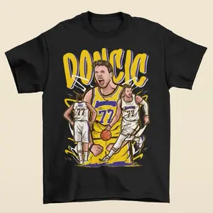 Luka Doncic Los Angeles Cartoon Style T-Shirt