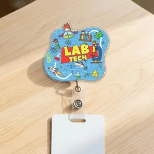 Lab Story Lab Week 2026 Retractable Badge Reel, Lab Tech ID Holder Gift AVP