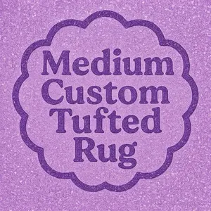 Custom Tufted Rug - Medium Handmade Design with Anti-Slip Backing - Personalized Handcrafted Rug for You