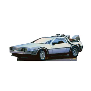 212 MAIN Large Back to the Future DeLorean Cardboard Cutout, 32x89 in., Advanced Graphics Room Decor & Photo Prop for Parties, Party