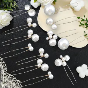 12 Pcs High Brightness Pearl U-shaped Hairpins Wedding Pearl Hair Pins for Brides Girls Hair Accessories Beauty & Personal Care