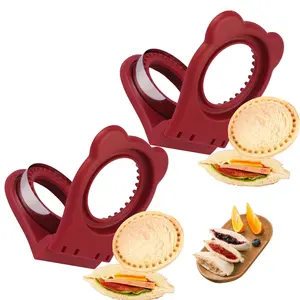 Sandwich Maker Sealer Cutter 2-in-1 Sandwich Cutter and Sealer - Crustless Sandwich Maker - Cut and Seal - Lunch Box and Bento Box - Sandwich Cutters for Kids