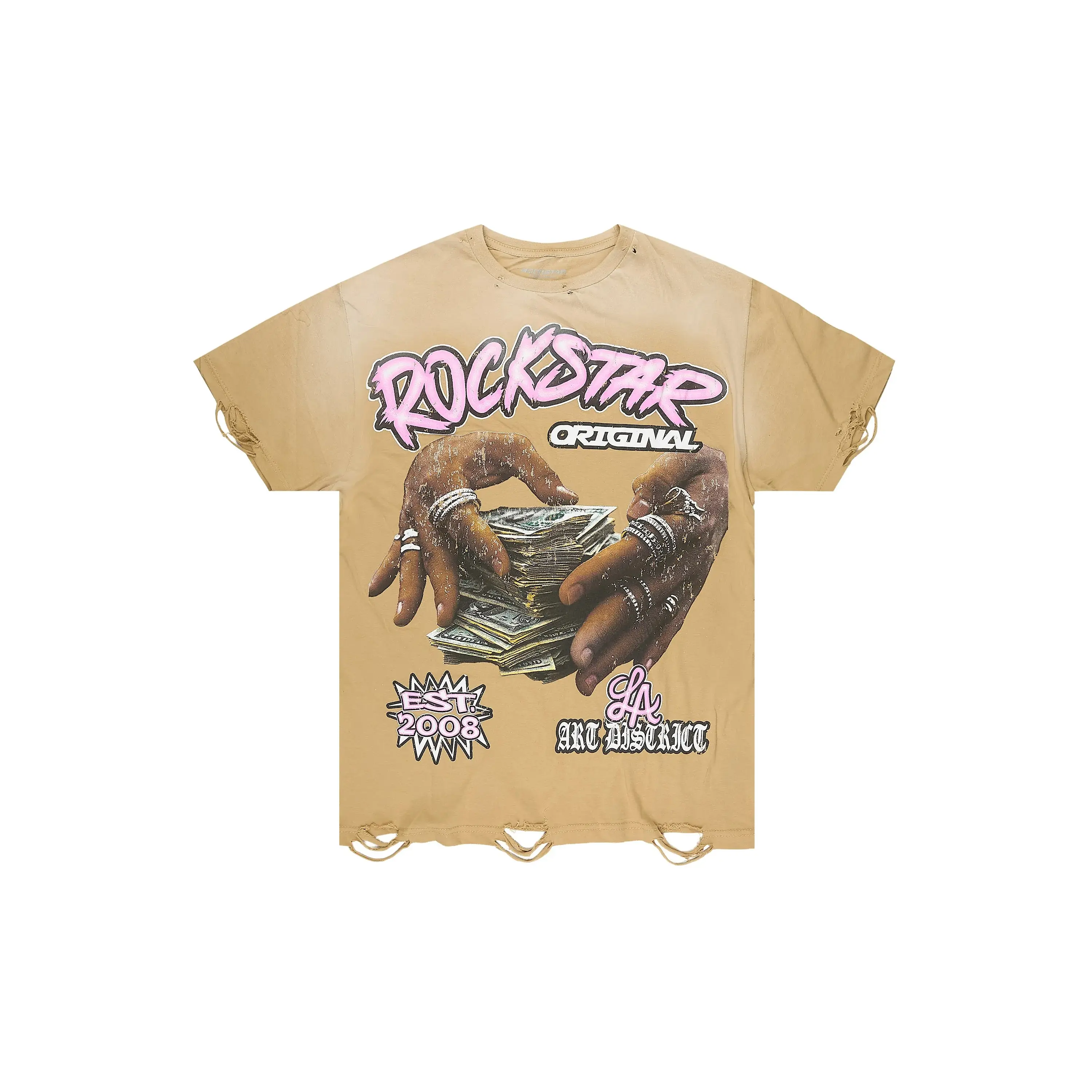 Madhur Beige Oversized Graphic T-Shirt