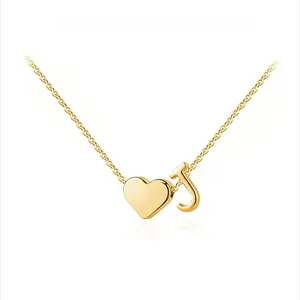 Women's Dainty Gold Heart Initial Necklaces, A-Z Personalized Pendant Jewelry, Gold Necklace Women, Ideal Gifts for Mom on Birthdays, Anniversaries & Mother's Day,summervibes