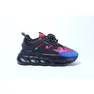 Spring and autumn 2026 new arrivals Retro thick-soled, height-enhancing dad shoes, available in black and white with a clash of colors, featuring mesh uppers, decorative beads, adjustable laces, breathable cushioning, casual style, versatil