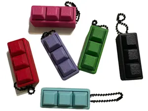 3D Printed Stress Relief Keyboard Clicker Fidget Keychain | Handmade by BeautiInk and Home Sweet Home