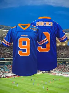 Plus Size Bobby Boucher #9 The Water boy Adam Sandler Movie Mud Dogs Bourbon Bowl Football Jersey Jersey Top