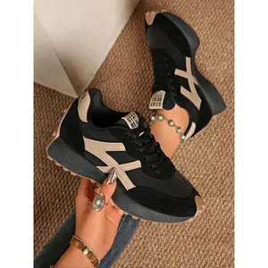 Women's Fashion Thick Sole Sneakers, Breathable Walking Shoes, Comfortable Support, Casual All-Season Footwear, Ideal for Daily Wear & Gym Girl Trainer Running Runner Training Lightweight Closed Athletic