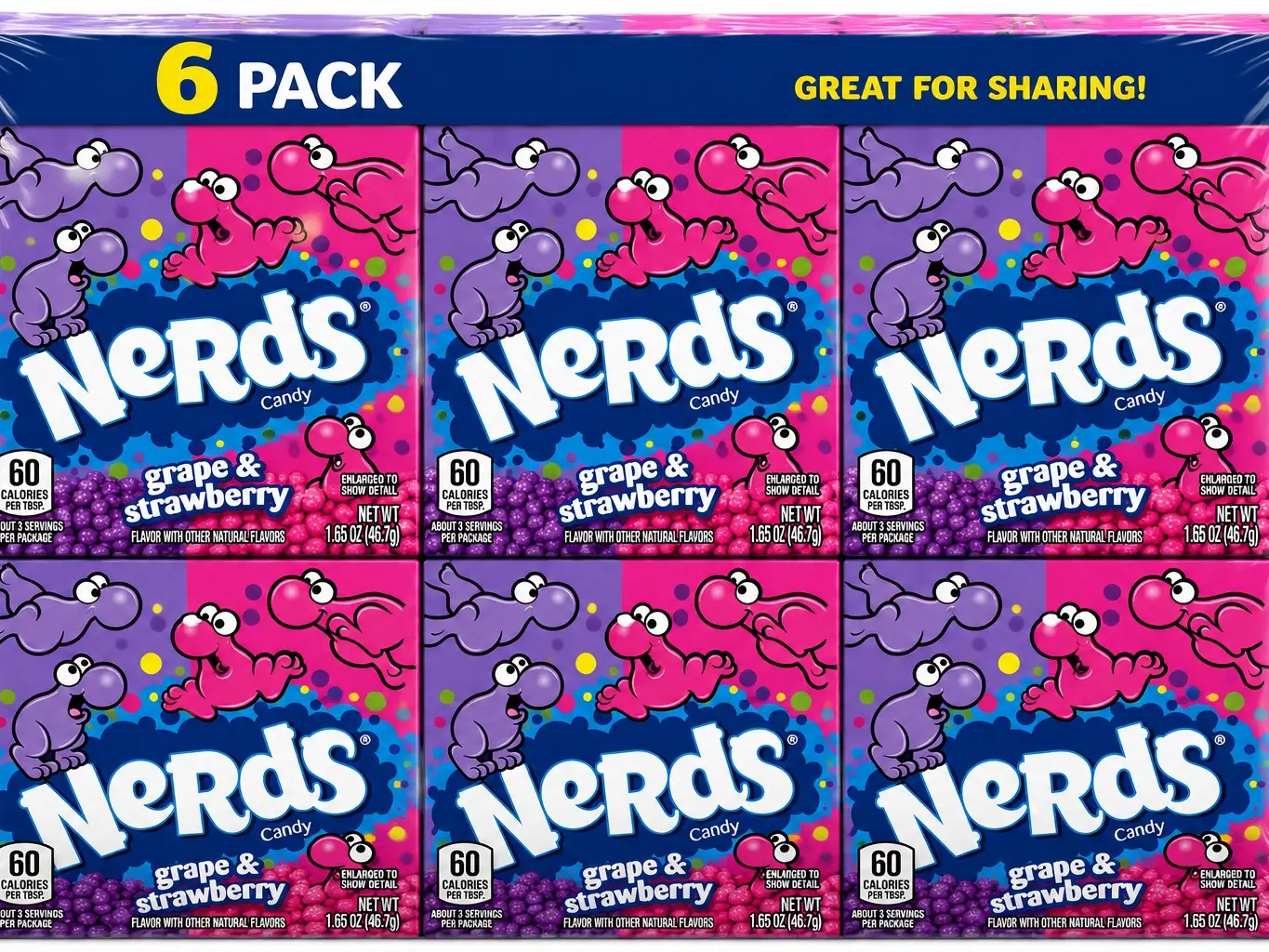 6 Pack-Nerds Grape & Strawberry Candy | 1.65oz Boxes | 6 Pack | Classic Crunchy Candy | NYC Bodega Favorite – NY Snack Pantry