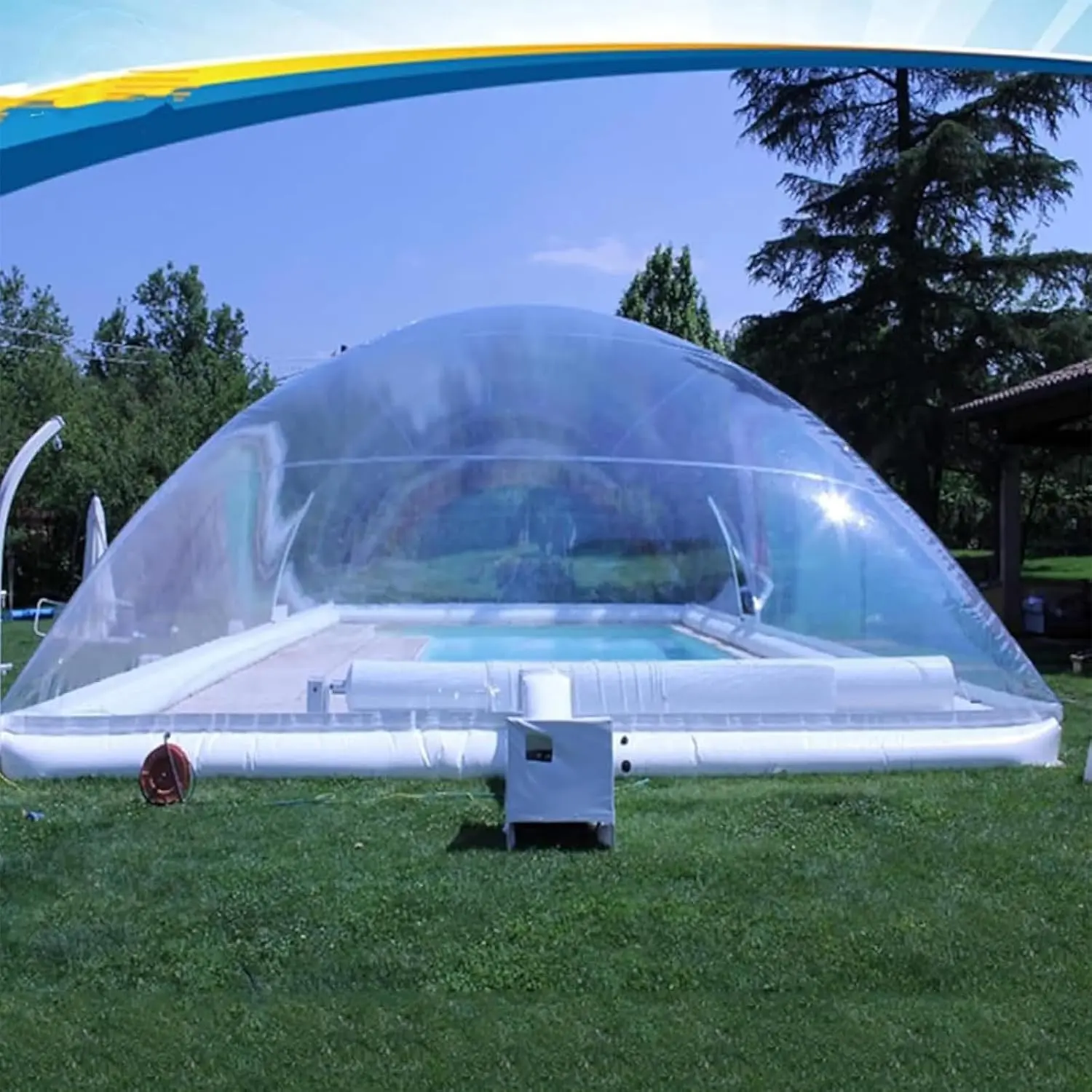 Inflatable Pool Cover/Air Transparent Bubble House/Inflatable Pool Cover Dome PVC Rectangle Inflatable Cover/Popular Inflatable Pool Dome Tent,9 * 5 * 3m
