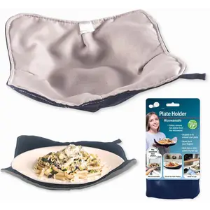 Microwave Plate Holder Cozy Heat Resistant Microwave Safe Plate  Protects Hands from Hot Dishes Lap and Surface Protector for Leftovers and Reheated Meals
