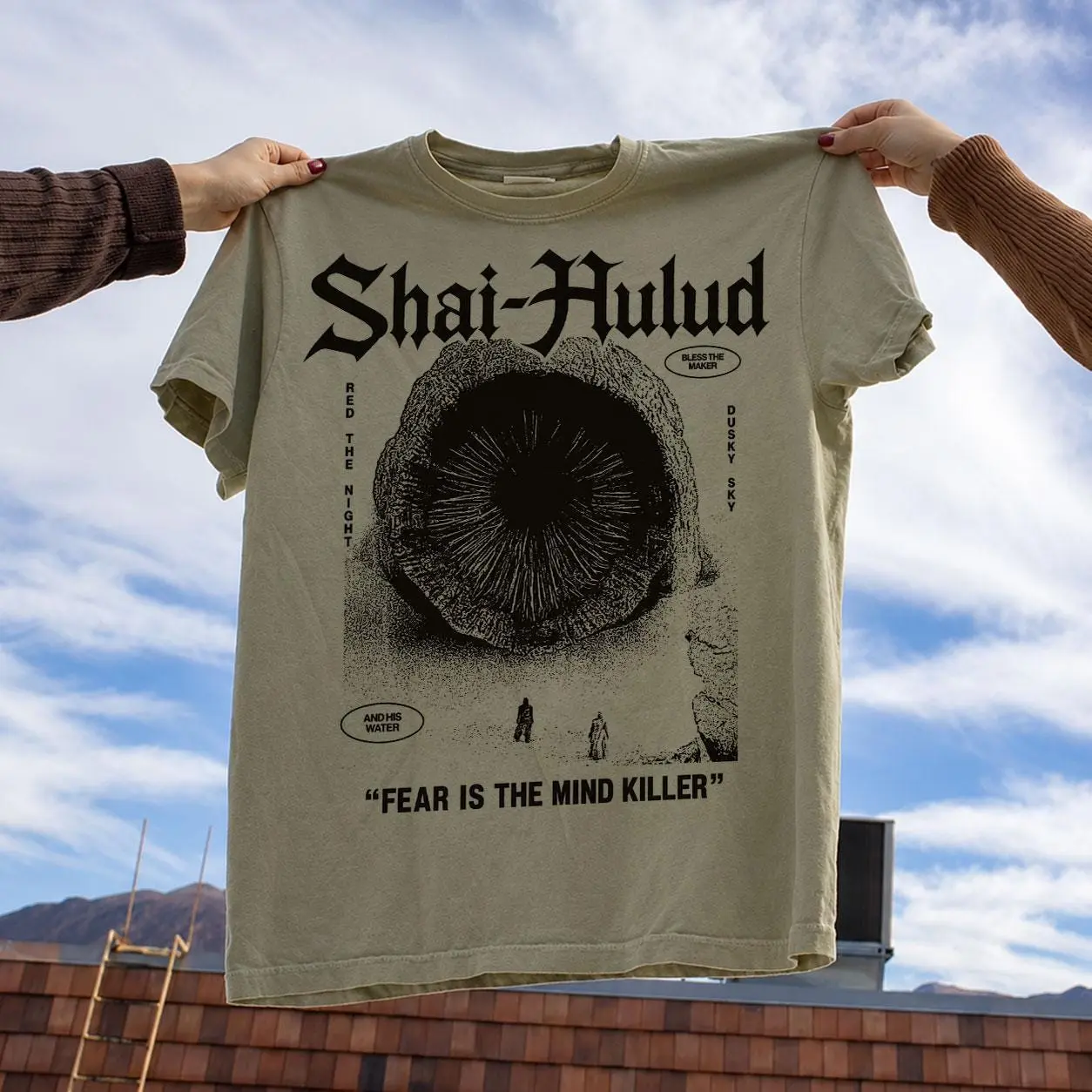 Comfort Colors Shai Hulud Shirt, Dune Sandworm Tee, Sci Fi Movie Shirt, Arrakis Graphic Shirt, Retro, Vintage, Fantasy, Movie Fan Gift