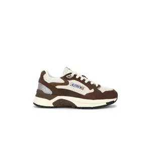 Autry Hyperway Low Sneaker in Brown & Silver