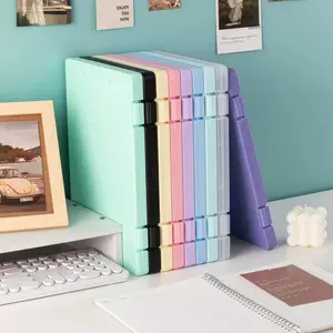 Large Capacity Folder Organizer Box, Stackable File Storage Container with Lid, Portable Document Case for Home Office Desk, Heavy Duty Plastic Accordion File Holder
