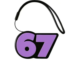 3D Printed Clicker - 6 7 Six Seven 67 Single Clicker Double Clicker Keyboard Fidget Toy Keychain Backpack Clip