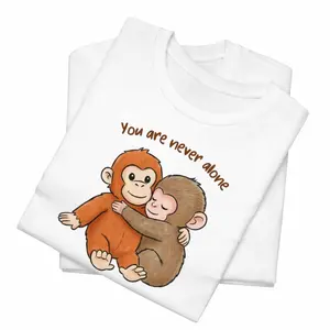 Viral Punch Monkey T-Shirt, Sweatshirt or Hoodie, Cute Baby Monkey with Plush Toy Shirt, Emotional Gift for Animal Lovers