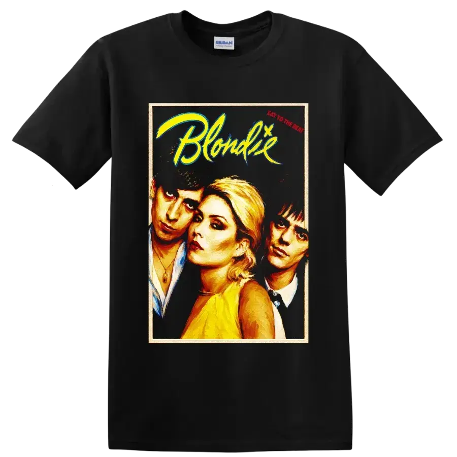 Blondie Rock Band Portrait T Shirt Retro New Wave Music Graphic Tee Gift Idea