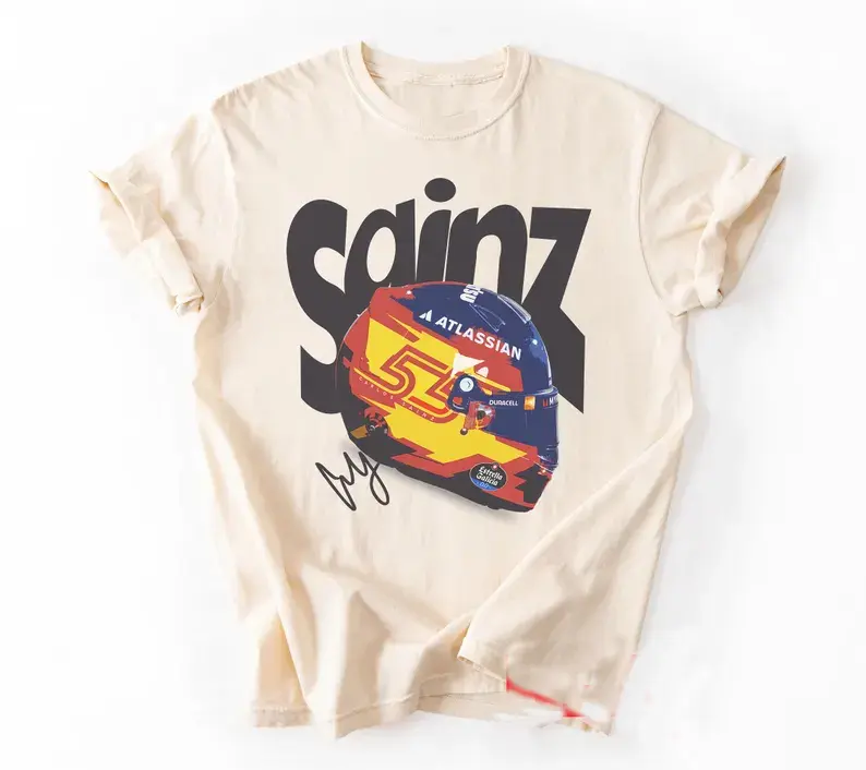 Vintage 90s Carlos Sainz  Shirt Homage Retro Classic Graphic Tee Bootleg Unisex Sport Sweatshirt Gift - Racing Shirt