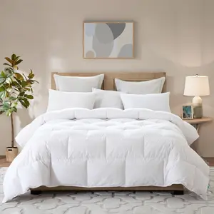 【 Three Geese Premium Goose down feather duvet Insert  】- Luxury White  All-Season Duvet 600TC Organic Cotton  Down-Proof with 8 Corner Tabs Puffed Quilt Certified RDS OEKO-TEX GOTS,Machine Washable,weighted blanket,love yourself-GiftedInLove