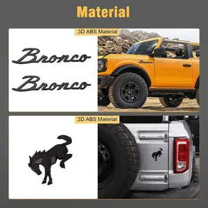 3D Decals Emblems for Bronco Fender Sticker, Tail Label Letters Badge, Ford Bronco 2021 2022, Bronco Sport Accessories