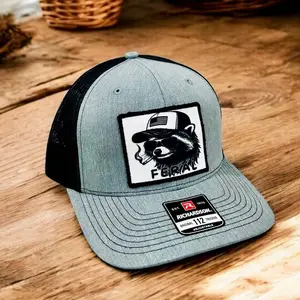 Funny Racoon Hat, Funny Racoon Smoking Hat, Adult Humor Hat, Feral Richardson 112 Hat, Wild One Hat, and Cute but Feral Hat