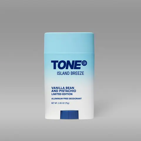 TONE Aluminum-Free Deodorant - Coconut Oil, Island Breeze Tropical Scent, Long-Lasting Body Odor Relief, Paraben-Free, Dermatologist-Tested for Sensitive Skin, Natural Clean Ingredients, Body Care, Gift, Moisturizing, Low Tox Lifestyle