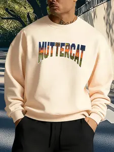 Single Piece Youth Trend Casual Crew Neck Printed Sports Fashion All-Match Sweatshirts