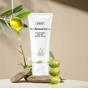 VGO Hair Removal Cream - Gentle Formula for Whole Body Use, Long-Lasting Hair Growth Inhibition, Non-Comedogenic, White Tea Fragrance