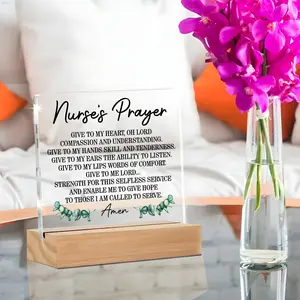 Nurse Gift, Nurse Thank You Gift, Future Nurse Graduation Gift, Nurse Prayer Desktop Sign, Home Office Acrylic Decoration
