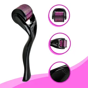 Nature Fairy Derma Roller 540 Stainless Steel Micro Needling Roller for Face & Beard Care 0.25mm & 0.5mm Youth Enhancing Tool with Ergonomic Handle for Enhanced Product Absorption