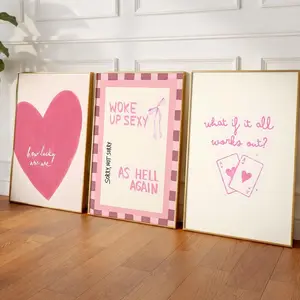 How Lucky Are We Wall Art Set 3 Trendy Colorful gallery wall art Whar If It All Works Out Y2K Fashion Decor Prints Aesthetic Dorm Apartment Decor