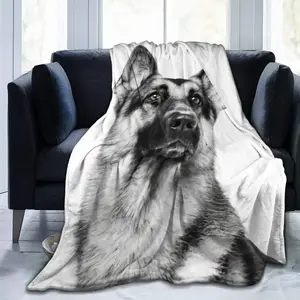 German Shepherd Blanket Dog Flannel Throw Bed Blankets Cozy Lightweight Soft Bedspreads Bedding for Sofa Couch Bed Home Decor Thanksgiving holiday gifts for family, friends and children tiktokshopspringglowup