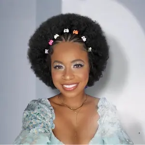 Braided Wigs for Black Women Short Afro Puff Wig 13x4 Lace Front Braids Wig with Baby Hair Pre Braided Cornrow Hair  Braided Wigs