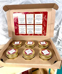 Holiday/Navidad Sentimientos Sampler Collection - 6 Hand-Poured Candles for Warmth Memory & Celebration - Clean-Burning Soy Blend - Phthalate-Free - Perfect for Gifting & Cozy Nights