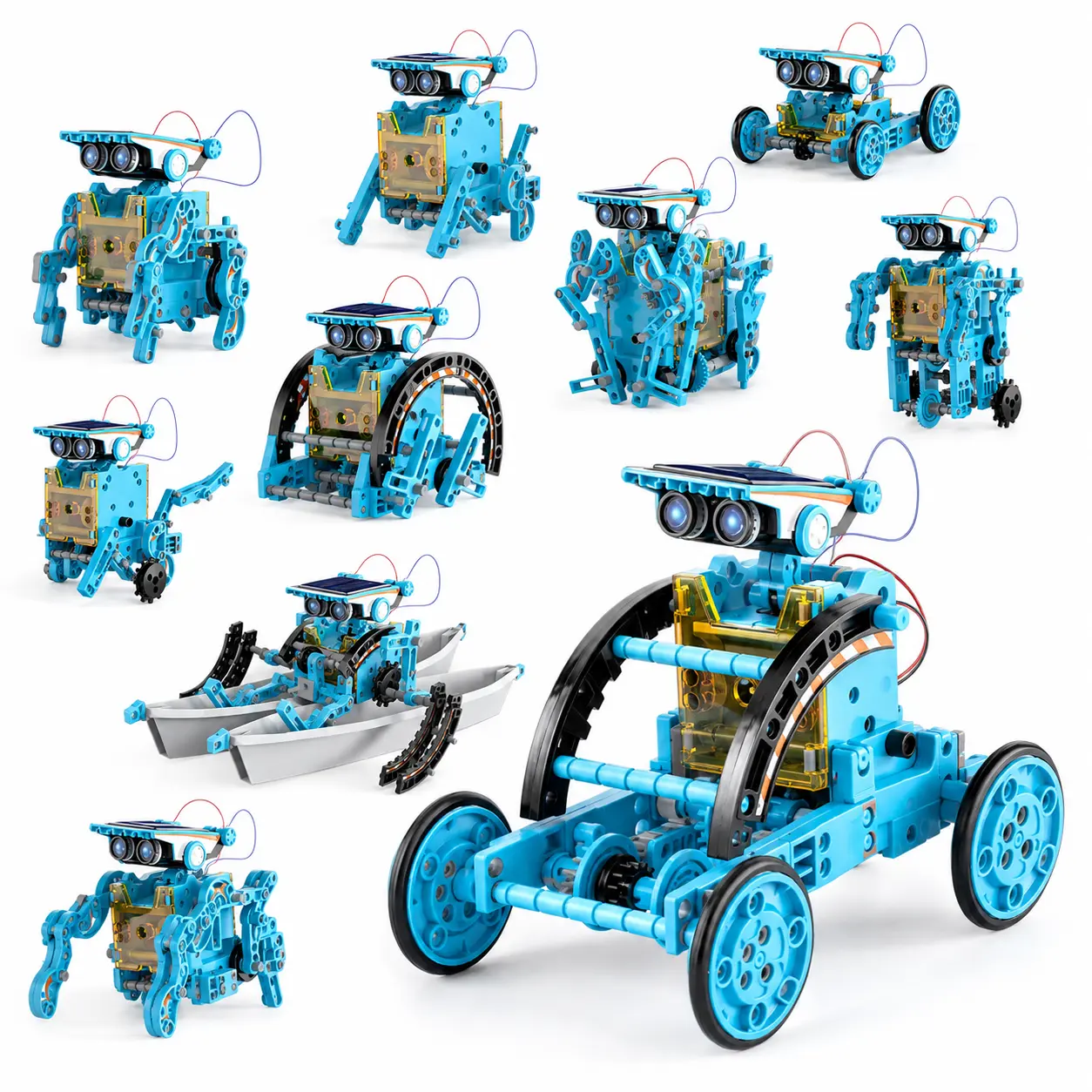 12-in-1 Solar Powered Unisex STEM Educational Robot DIY Assembly Kit - BPA-Free Kids Science Toy, Learning Through Play for Ages 8-12, Ideal for Birthdays National Children's Day Gifting & Classroom Use
