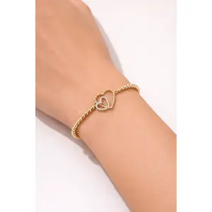 Imogen Double Heart Ball Bracelet