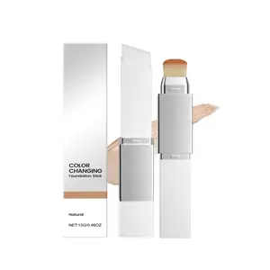 Two-In-One Color-Changing Foundation Stick, Natural Tone, Lightweight Matte Finish, Transparent and Thin Makeup, Daily Use Foundation Stick