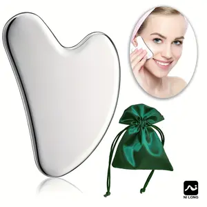 Stainless Steel Gua Sha Facial Tools - Guasha Tool for Face, Face Sculpting Tool, Jawline Shaper, Double Chin Reducer, Body Gua Sha Tools, Lymphatic Drainage Massager, Facial Skin Care