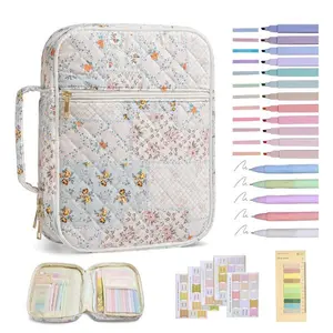 Large Quilted Bible Cover for Women – Durable Handle Carry Case, Bible Study Accessories, Easter Gift for Girls