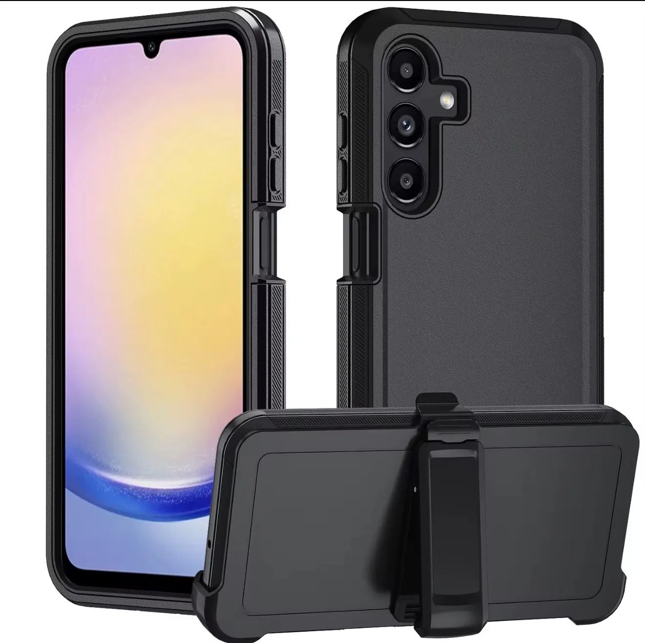 Rugged Defender Case for Samsung Galaxy A16 5G Shockproof Heavyduty Protection Case Cover With Belt Clip