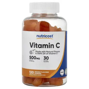 Nutricost Vitamin C Gummies, Orange, 120 Gummies