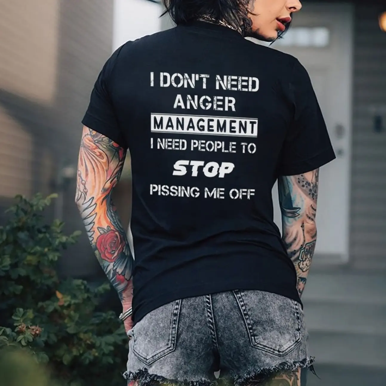 I DON'T NEED ANGER MANAGEMENT Print Women's T-shirt